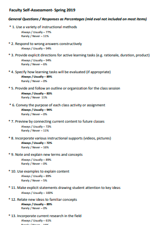 Faculty Self Assessment in PDF