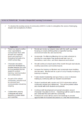 Formal Goal Action Plan Template