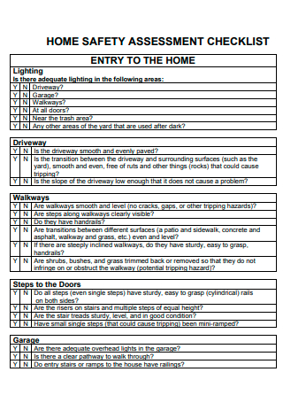 cdc home safety checklist