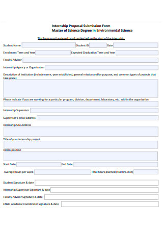 Internship Proposal Submission Form