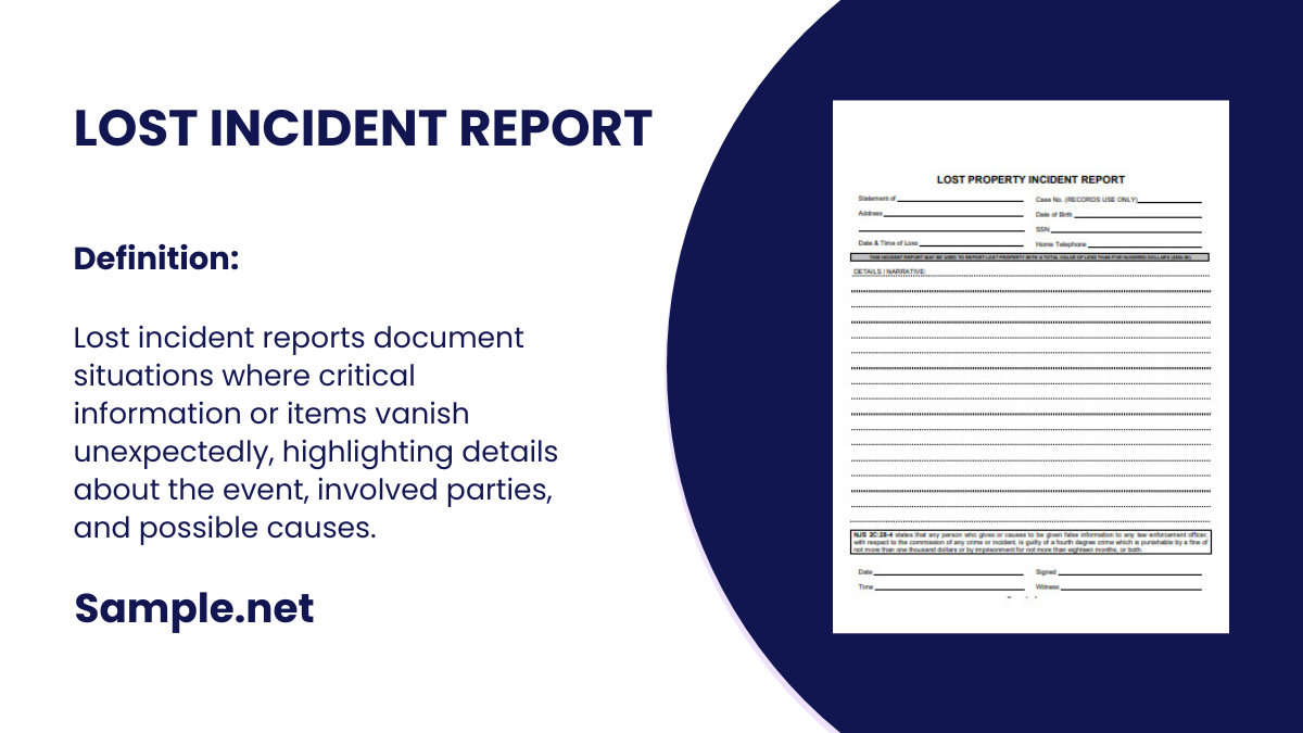 lost incident report