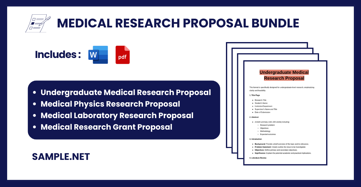 medical research proposal bundle