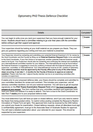 thesis statement checklist pdf