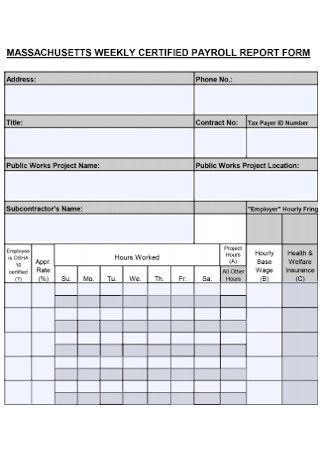 Payroll Report Form