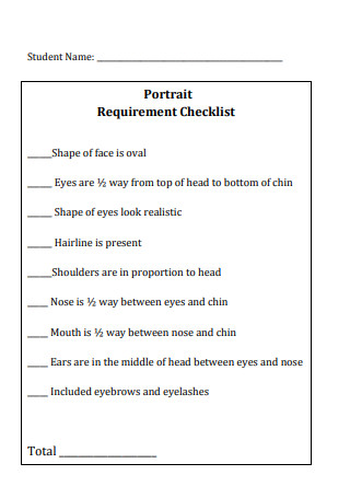 Portrait Requirement Checklist