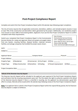 Project Compliance Report