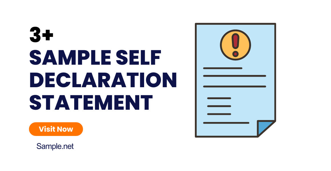 sample self declaration statement