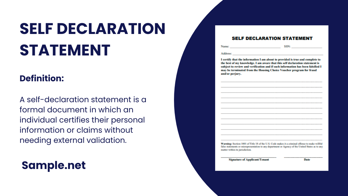 self declaration statement