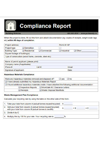 Simple Complaince Report