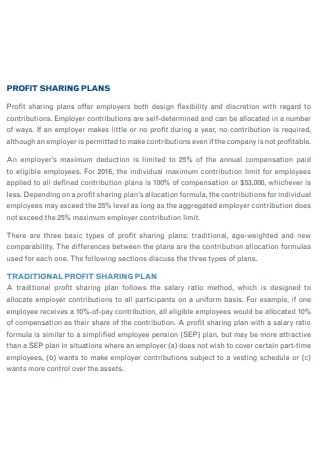 Standard Profit Sharing Plan