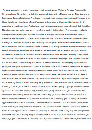 University Personal Statement in PDF
