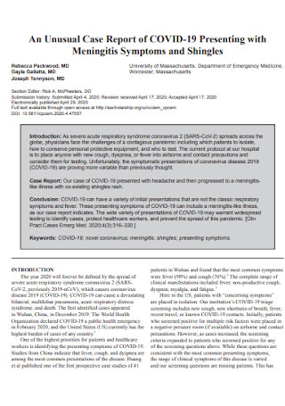 Unusual Case Report