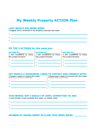 Weekly Property Action Plan