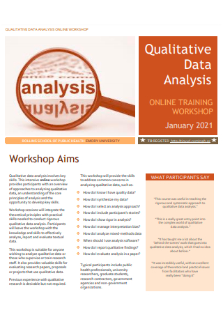 Workshop Qualitative Data Analysis