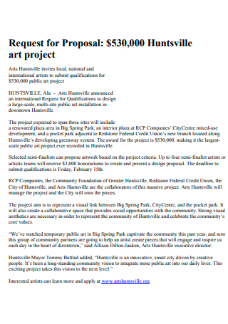 Art Project Proposal Example
