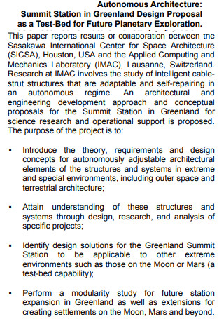 Autonomous Architecture Greenland Design Proposal