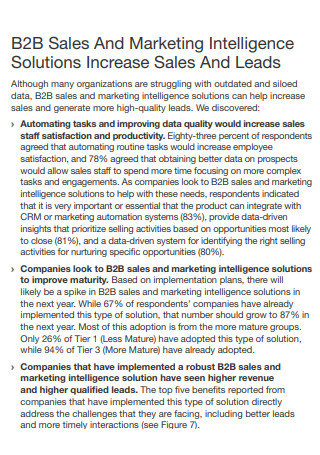 B2B Sales Marketing Intelligence Strategy