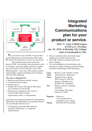 Basic Integrated Marketing Communications Plan