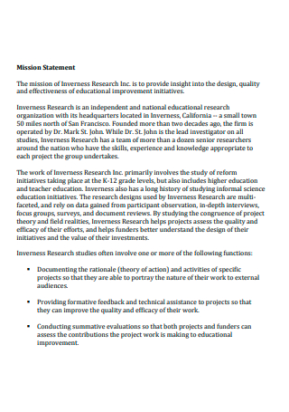Basic Research Mission Statement