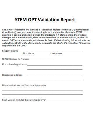 Basic Validation Report