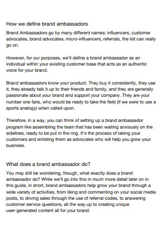 Brand Ambassdor Marketing Strategy