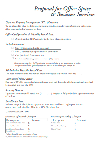 Business Services Lease Proposal