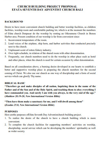 Church Building Project Proposal