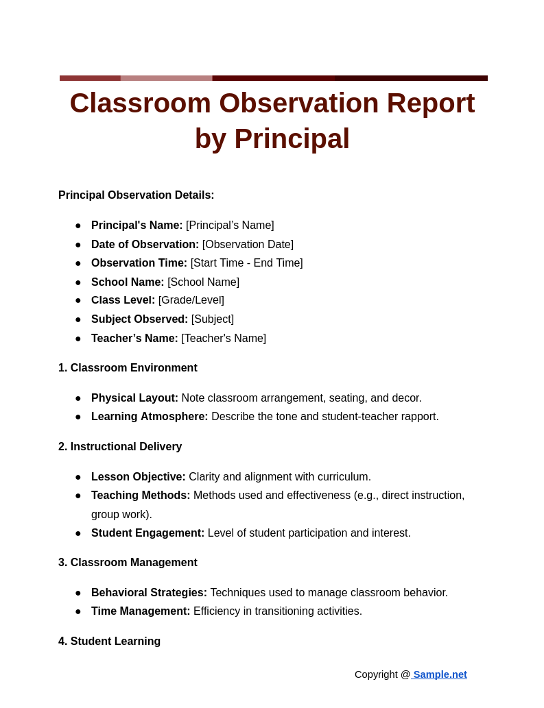 Classroom Observation Report by Principal Google Docs 10 25 2024 03 55 PM