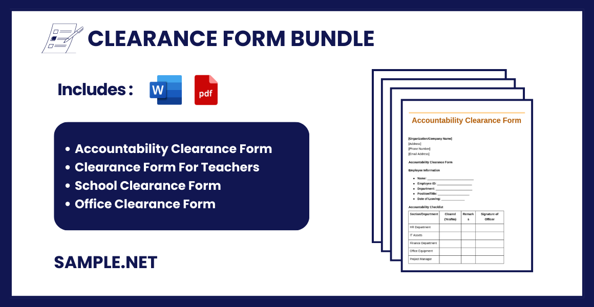 clearance form bundle