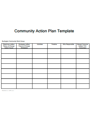 Community Action Plan Template