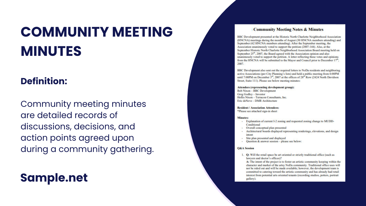 community meeting minutes