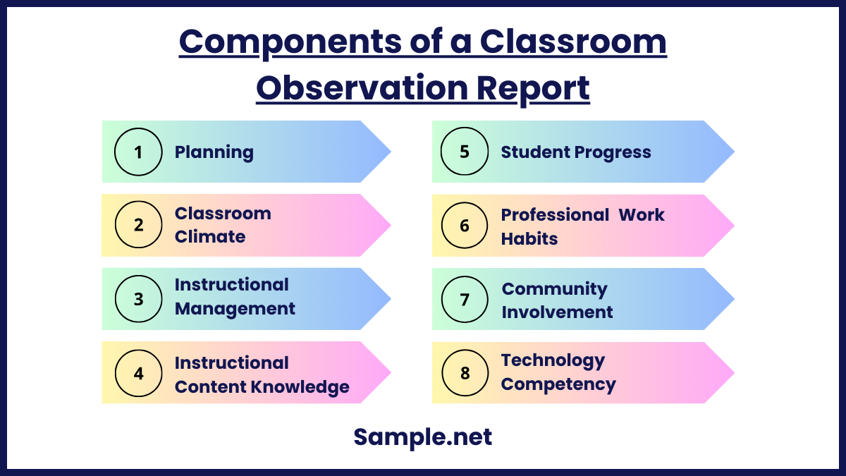 Components of a Classroom Observation Report SAMPLE