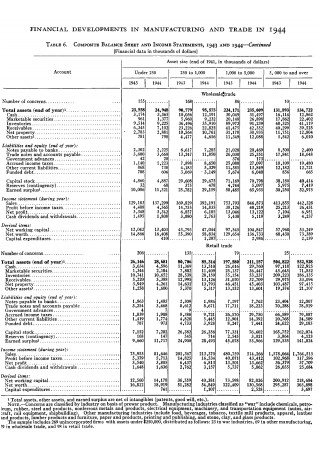 Composite Balance Sheet and Income Statements