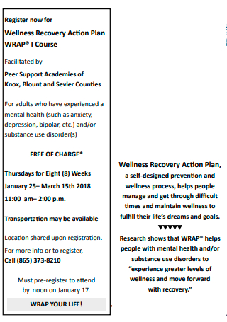 Course Wellness Recovery Action Plan