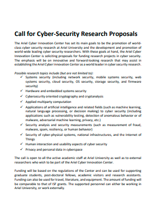 Cyber Security Research Proposal