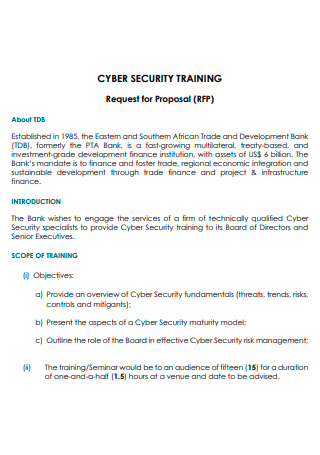 Cyber Security Training Proposal