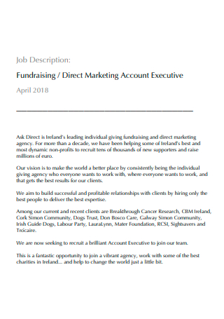 Direct Marketing Account Executive Job Description