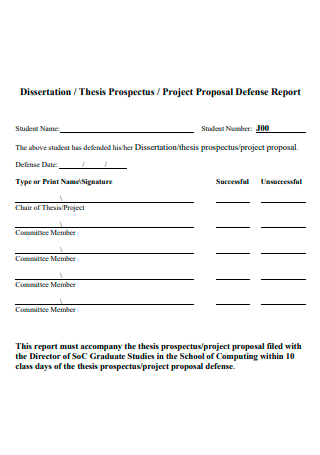 Dissertation Project Proposal Defense Report