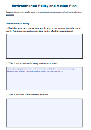 Environmental Policy and Action Plan