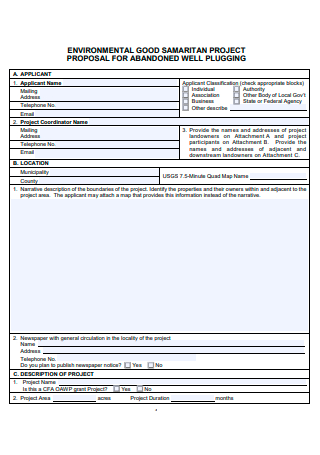 Environmental Project Proposal Template