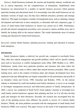 Family Hotel Business Strategic Plan