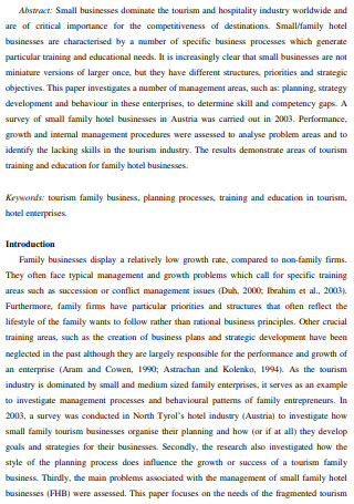 Family Hotel Business Strategic Plan