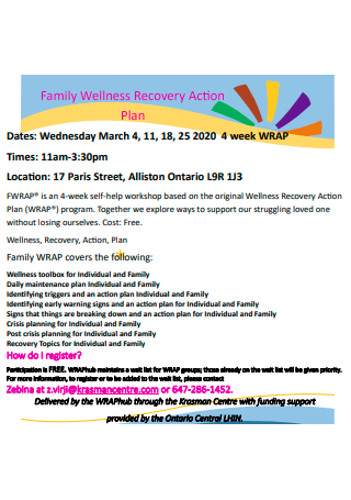 Family Wellness Recovery Action Plan