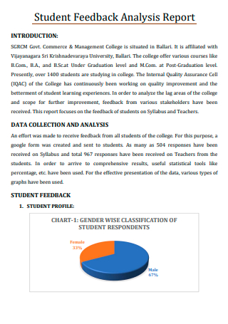 Feedback Analysis Report For Students