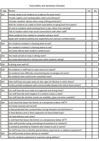 38 FREE Food Safety Checklist Samples To Download
