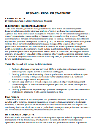 17 FREE Research Problem Statement Samples To Download 17 FREE Research Problem Statement Samples To Download