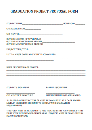 Graduation Project Proposal Form