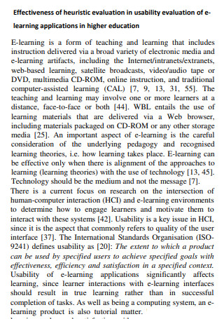 Heuristic Evaluation Usabilityof Learning Applications
