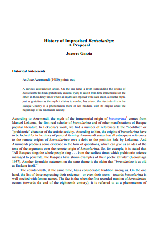 History Proposal in PDF