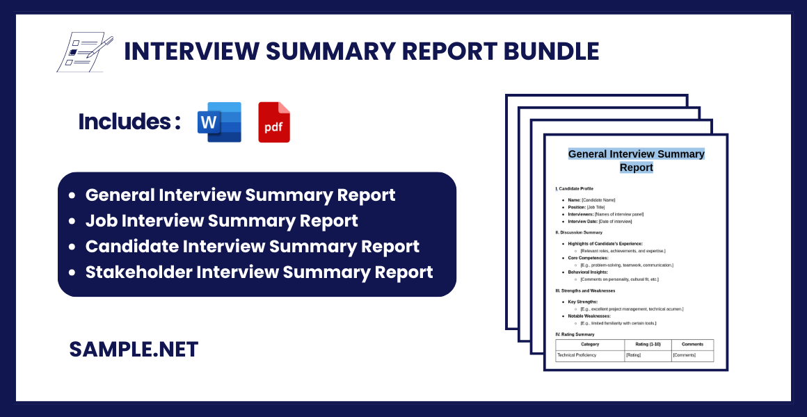 interview summary report bundle